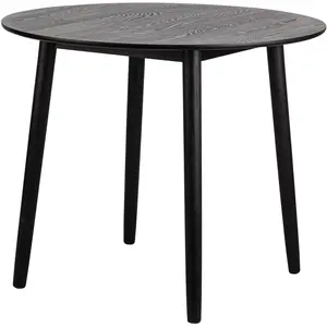 Nordlys Table à manger 4 personnes ronde en bois Marron pas cher