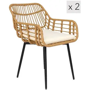 3S. x Home Nordlys - Lot de 2 Chaises Pieds Metal pas cher