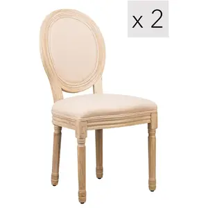 3S. x Home Nordlys - Lot de 2 Chaises Classiques Salle a Manger Bois pas cher