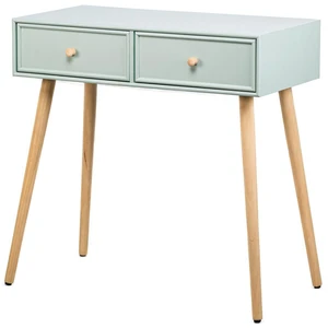 Nordlys Console scandinave en bois avec 2 tiroirs vert menthe pas cher