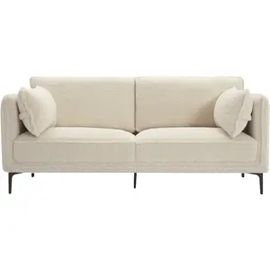 3S. x Home Canape 3 places en Metal blanc pas cher