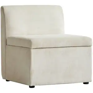 Nordlys Canapé modulable 1 place en velours côtelé beige pas cher
