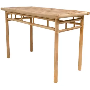 Nordlys Table à manger 4 personnes en bambou L110 pas cher