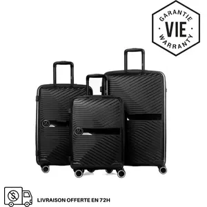 GYLBAG SET DE 3 VALISES RIGIDES Black PP5 (TAILLES S, M, L) pas cher