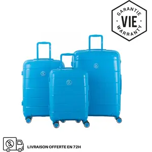 SET DE 3 VALISES RIGIDES Blue Light CH3 (TAILLES S, M, L)