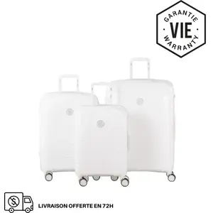 GYLBAG SET DE 3 VALISES RIGIDES White CH3 (TAILLES S, M, L) pas cher