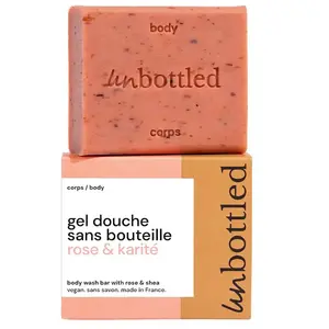 Unbottled Gel Douche Sans Bouteille - Rose & Karité pas cher