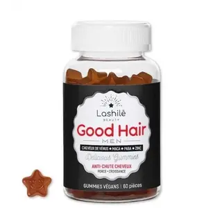 Comparateur de prix : Lashilé Beauty Good Hair Men Anti-Chute Cheveux 60 gummies