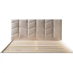 Accueil Literie Tête de lit Bobochic Tête de lit belleville 170 Beige pas cher