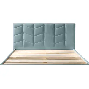 Bobochic - Tête de lit Tête de lit belleville 150 Bleu clair pas cher