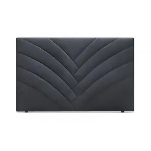 Tête de lit Bobochic Tête de lit velvet 150 Gris foncé pas cher