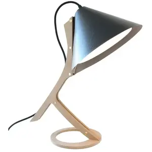 CAMIF Lampe à poser Silence cuir beige Amidon de maïs / Bois / Cuir pas cher