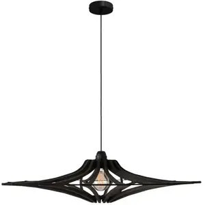 CAMIF Suspension Singing Black D65 cm Bois pas cher