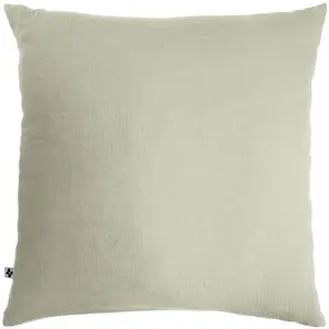 Housse De Rêve Taie d'oreiller Gaze de coton 60 x 60 cm gaia coloris Vert d'eau pas cher
