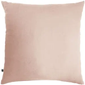 L'EFFET PAPILLON Taie d'oreiller Gaze de coton 60x60 cm gaia coloris Rose Guimauve pas cher