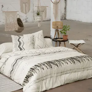 L'EFFET PAPILLON Parure de couette 100% coton 57 fils 260 x 240 cm berbere pas cher