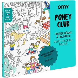 OMY Poster géant à colorier Poney Club by 100 x 70 cm