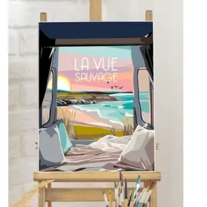 La Loutre Peinture par Numéros - Vue Sauvage pas cher