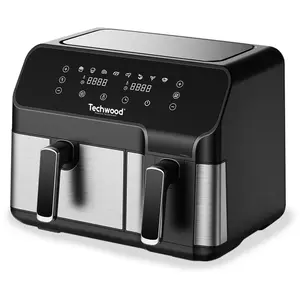 TECHWOOD Friteuse sans Huile Duo - 2700W, Noir pas cher