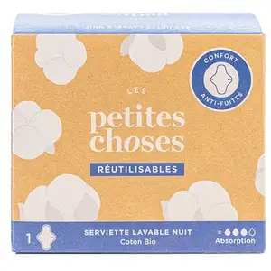 Les Petites Choses Serviette Lavable Nuit Coton Bio pas cher