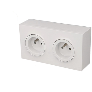 Prise en saillie double 2P+T Schneider Odace BOIT-DOUBLE-S520059Vendu parbis-electric