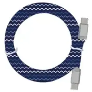 Câble USB C/C Yello koko Kami Motif 1 m ZigZag Bleu