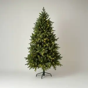 Sapin de Noël artificiel lumineux et réaliste 300 LED blanc chaud 1123... pas cher