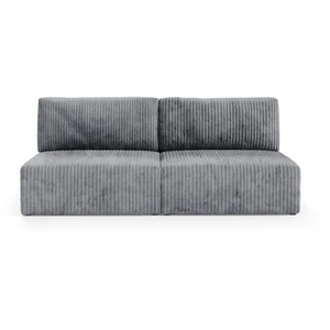 Nazar Canapé 3 places convertible en velours gris pas cher