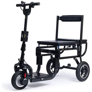 ELECTRIK TROTTERS Trottinette pliant E-FOLDI LITE ultra léger 15 kg spécial PMR noir pas cher