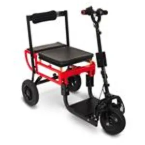ELECTRIK TROTTERS Trottinette pliant E-FOLDI LITE ultra léger 15 kg spécial PMR rouge pas cher