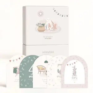 Manahia Cartes étapes bébé Lapin Beige pas cher