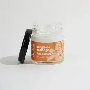 Mini bougie de massage - Fleur d'oranger pas cher