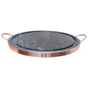 Plancha Grill Ronde en Pierre Ollaire   Ø 37 cm pas cher