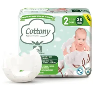 Comparateur de prix : Cottony Couches avec du Coton Bio 38 Couches Taille 2 (3-6 kg)