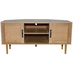 Concept-Usine Buffet Artic En Bois Avec Portes Effet Cannage Et Niches pas cher