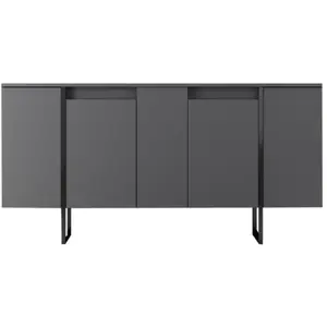 Concept-Usine Boras - Buffet Design Noir 4 Portes pas cher