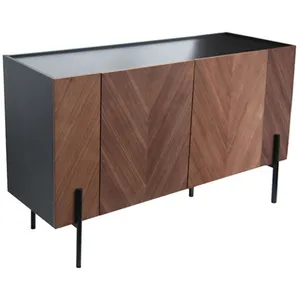 CONCEPT USINE SEQUOIA - Buffet en bois vintage chevron noyer 120cm pas cher