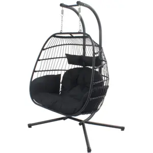 Comparateur de prix : CONCEPT USINE FARO - Fauteuil suspendu 2 places noir