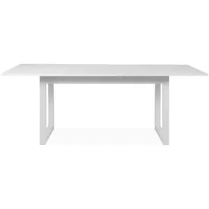 CONCEPT USINE Table à manger industrielle extensible 10 personnes blanche KOTOR pas cher