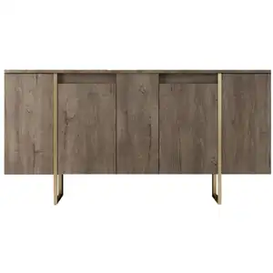 Concept-Usine Luxor - Buffet Design Bois Et Or 160 Cm - 4 Portes pas cher