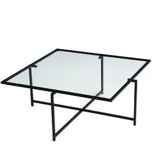 Comparateur de prix : CONCEPT USINE LIMP - Table basse design noire en verre