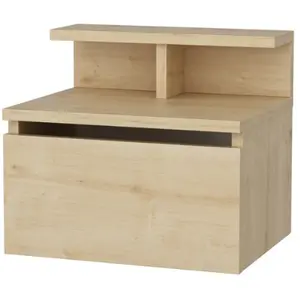 Comparateur de prix : Concept-Usine VISBY - Table de chevet murale bois avec tiroir et étagère