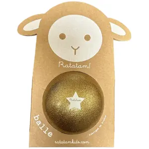 Ratatam! Ratatam ! Ballon Mouton Pailleté 10 Cm Or pas cher