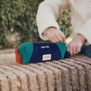 Chamaye Trousse scolaire en velours High Five pas cher