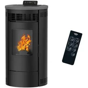 Sannover - Poêle à granulés étanche Flavia 15 kW Noir pas cher