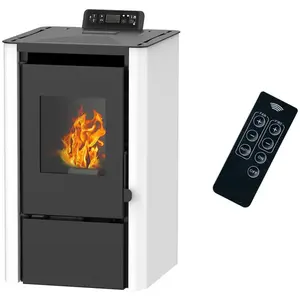 Comparateur de prix : Poêle à granulés étanche Anita 7,6 kW Blanc