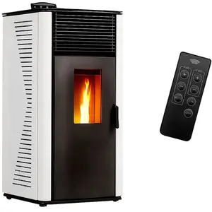 Sannover Poêle à granulés étanche Anita 15 kW Blanc pas cher