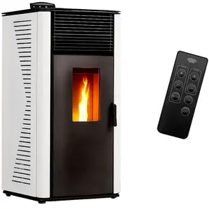 Poêle à granulés étanche Anita 12 kW Blanc Sannover pas cher