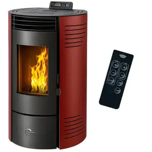 Poêle à granulés étanche Azora 116 kW Bordeaux Sannover pas cher