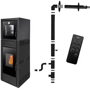 Sannover Poêle à Granulés Etanche avec Four Ardoria 13 kW + Kit d'installation pas cher